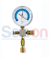 Vákuometer trojcestný s guľovým ventilom W3VPF80 Wigam