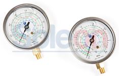 Manometer vysokotlaký plnený olejom Ø80mm, R744 ML80/160R1/D5/K1 Wigam