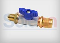Ventil guľový s depresorom 3/8"m x 3/8"f CX-3/8"-B Refco