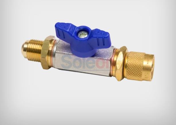Ventil guľový s depresorom 3/8"m x 3/8"f CX-3/8"-B Refco