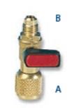 Ventil guľový s depresorom 1/4" x 1/4" 121RG4 Wigam