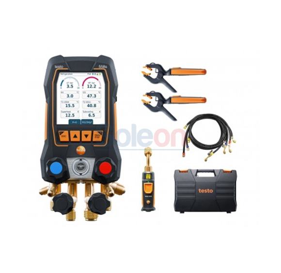 Elektronický analyzátor chladiva - sada testo 558s smart  set so sondami a sadou hadíc